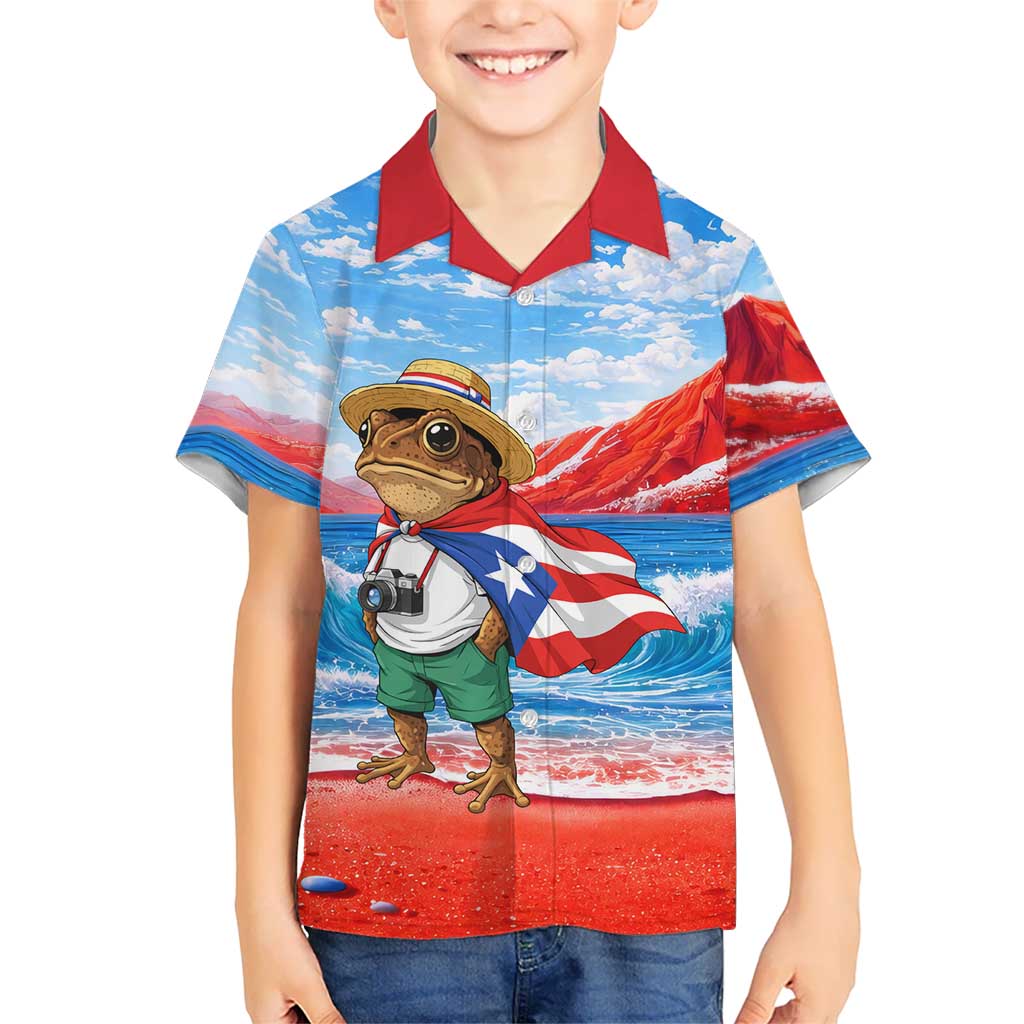 Coqui Frog Puerto Rico Flag Hawaiian Shirt Taino Boricua Puerto Rican