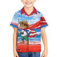 Coqui Frog Puerto Rico Flag Hawaiian Shirt Taino Boricua Puerto Rican