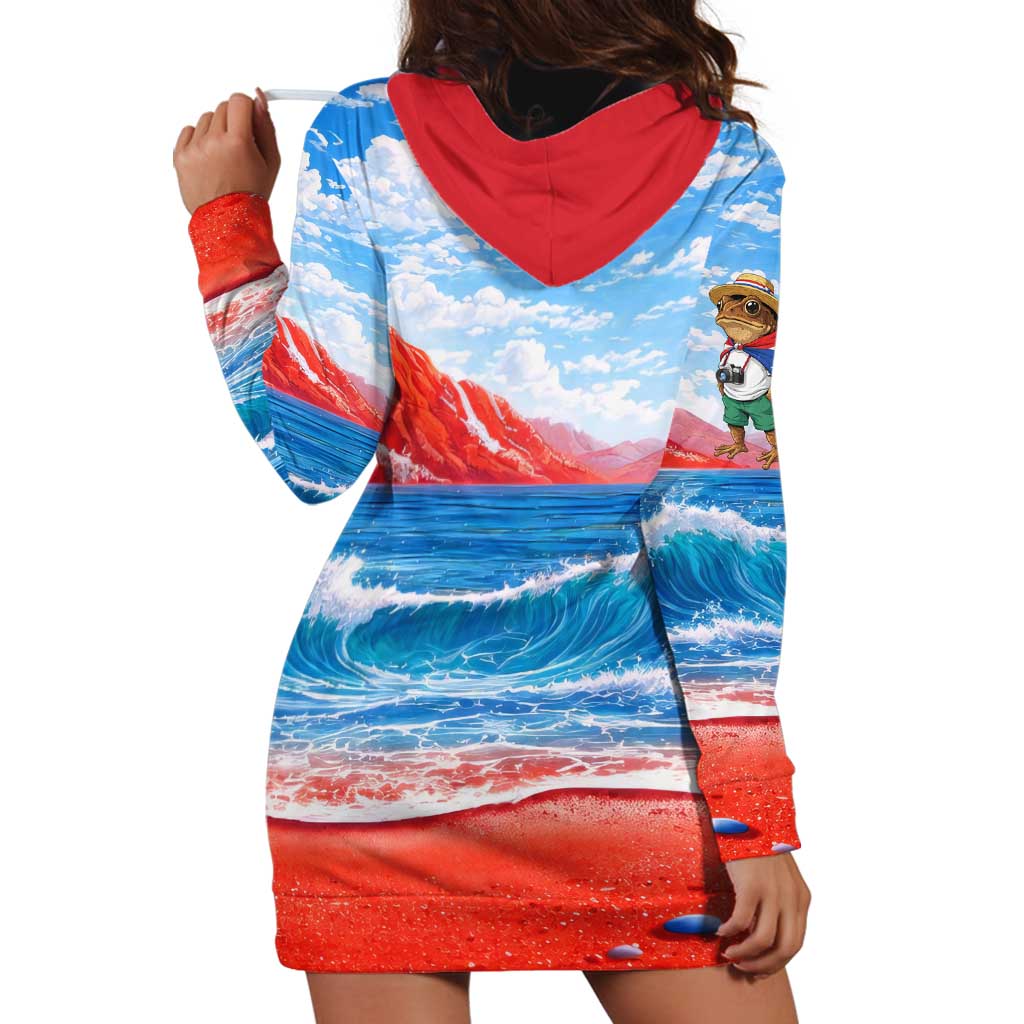 Coqui Frog Puerto Rico Flag Hoodie Dress Taino Boricua Puerto Rican