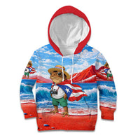 Coqui Frog Puerto Rico Flag Kid Hoodie Taino Boricua Puerto Rican