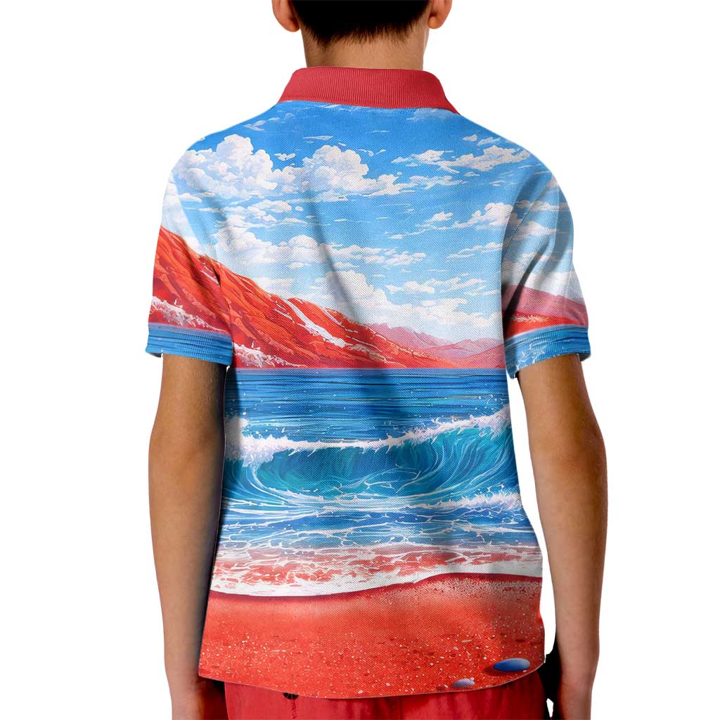 Coqui Frog Puerto Rico Flag Kid Polo Shirt Taino Boricua Puerto Rican