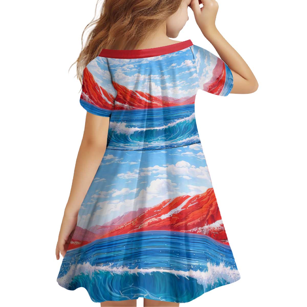Coqui Frog Puerto Rico Flag Kid Short Sleeve Dress Taino Boricua Puerto Rican
