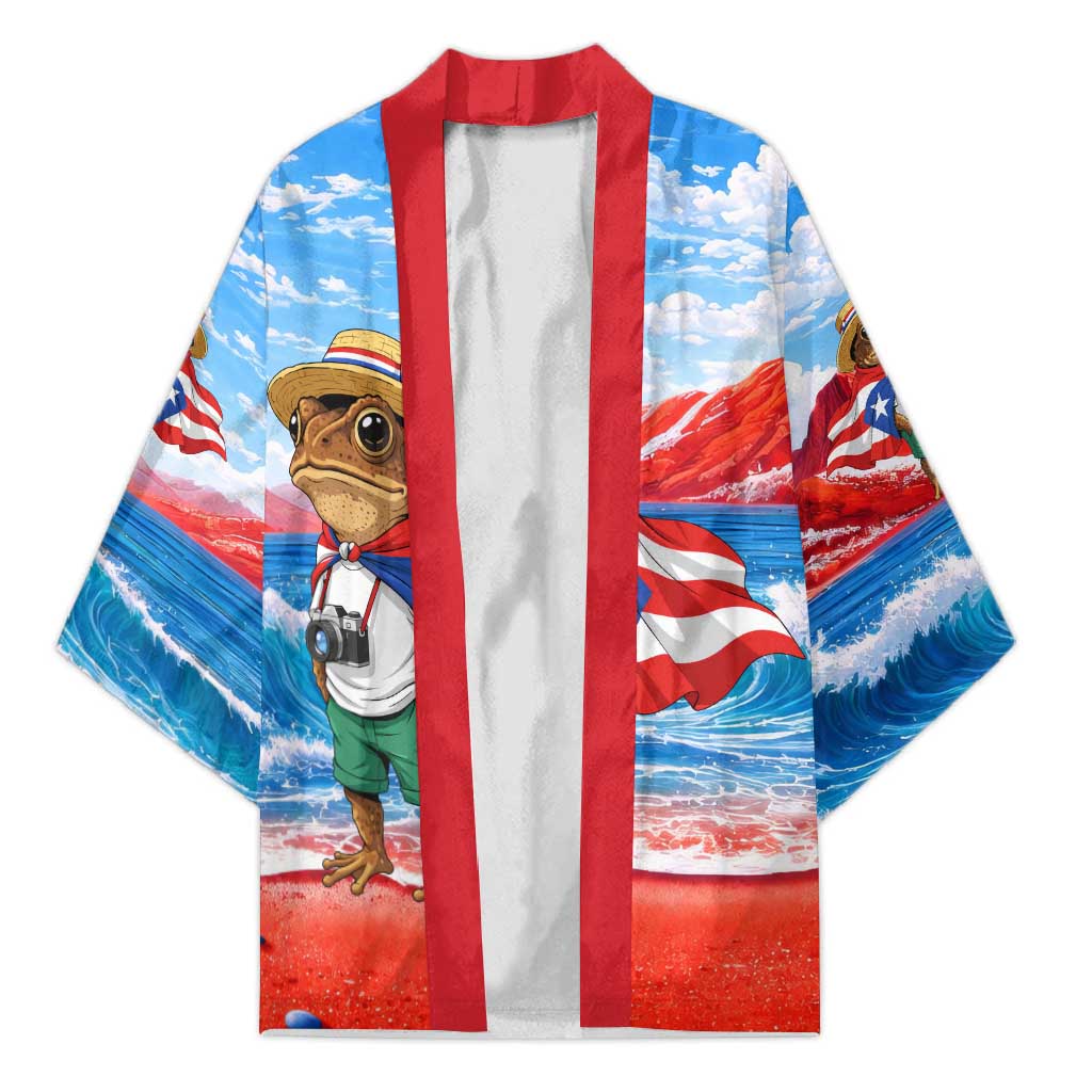 Coqui Frog Puerto Rico Flag Kimono Taino Boricua Puerto Rican