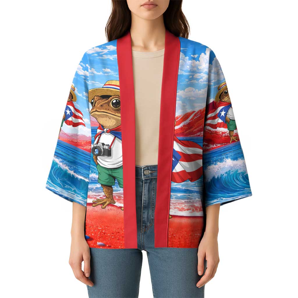Coqui Frog Puerto Rico Flag Kimono Taino Boricua Puerto Rican