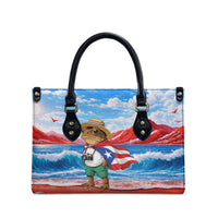 Coqui Frog Puerto Rico Flag Leather Bag Taino Boricua Puerto Rican