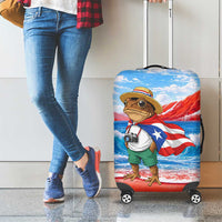 Coqui Frog Puerto Rico Flag Luggage Cover Taino Boricua Puerto Rican