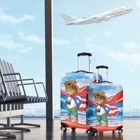 Coqui Frog Puerto Rico Flag Luggage Cover Taino Boricua Puerto Rican