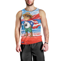 Coqui Frog Puerto Rico Flag Men Tank Top Taino Boricua Puerto Rican