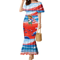 Coqui Frog Puerto Rico Flag Mermaid Dress Taino Boricua Puerto Rican