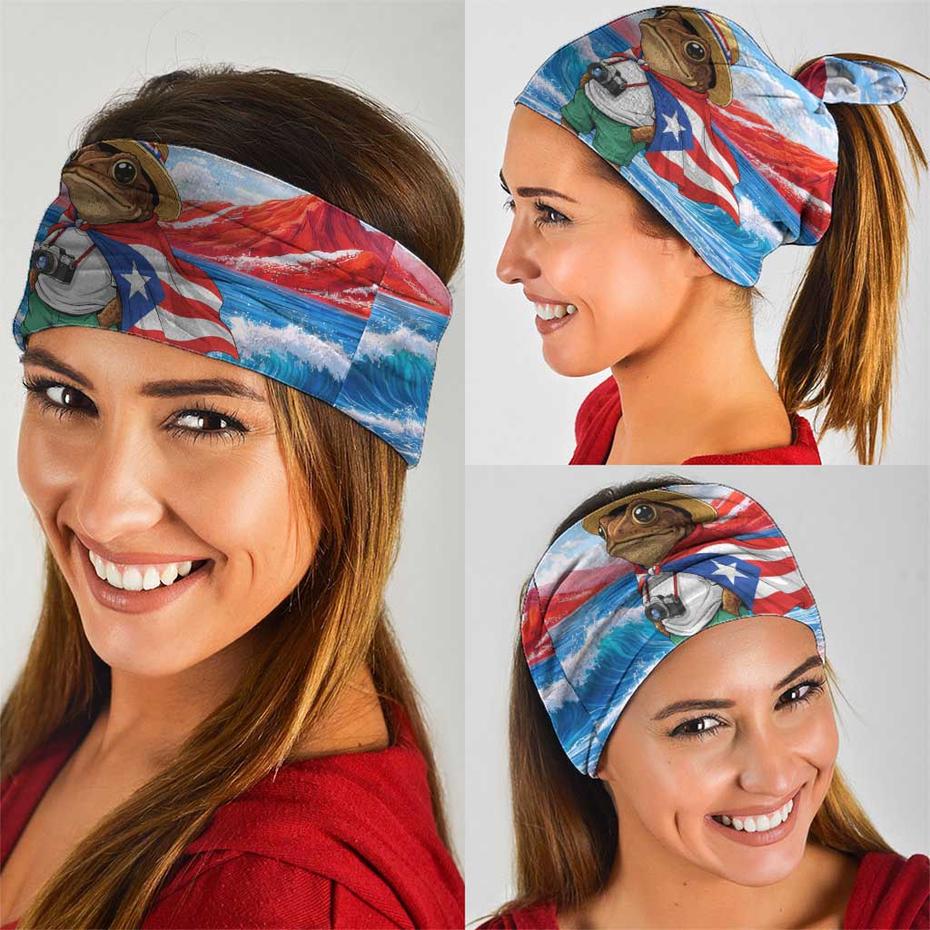 Coqui Frog Puerto Rico Flag Neck Gaiter Taino Boricua Puerto Rican