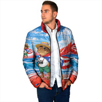 Coqui Frog Puerto Rico Flag Padded Jacket Taino Boricua Puerto Rican