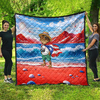 Coqui Frog Puerto Rico Flag Quilt Taino Boricua Puerto Rican