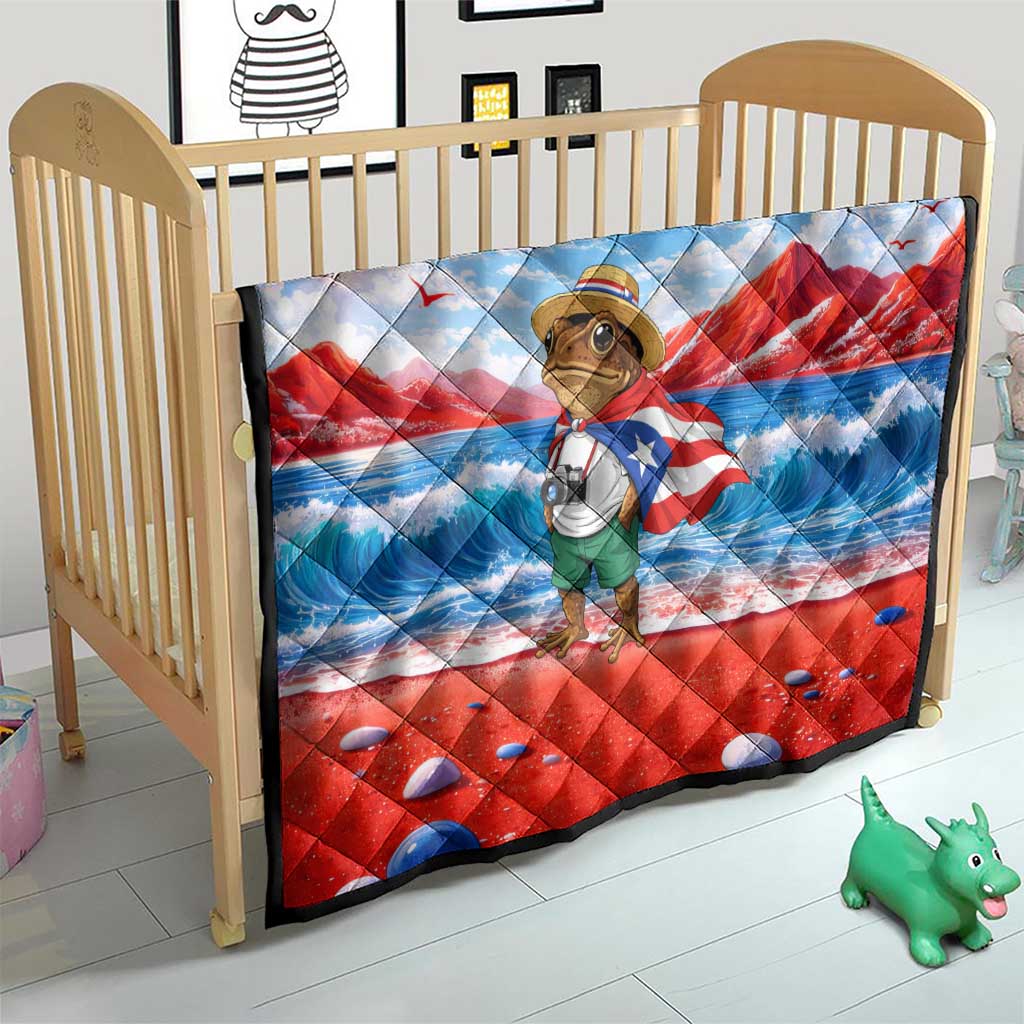 Coqui Frog Puerto Rico Flag Quilt Taino Boricua Puerto Rican