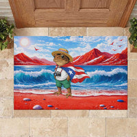 Coqui Frog Puerto Rico Flag Rubber Doormat Taino Boricua Puerto Rican