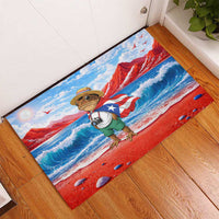 Coqui Frog Puerto Rico Flag Rubber Doormat Taino Boricua Puerto Rican
