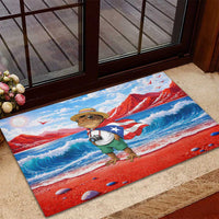 Coqui Frog Puerto Rico Flag Rubber Doormat Taino Boricua Puerto Rican