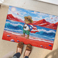 Coqui Frog Puerto Rico Flag Rubber Doormat Taino Boricua Puerto Rican