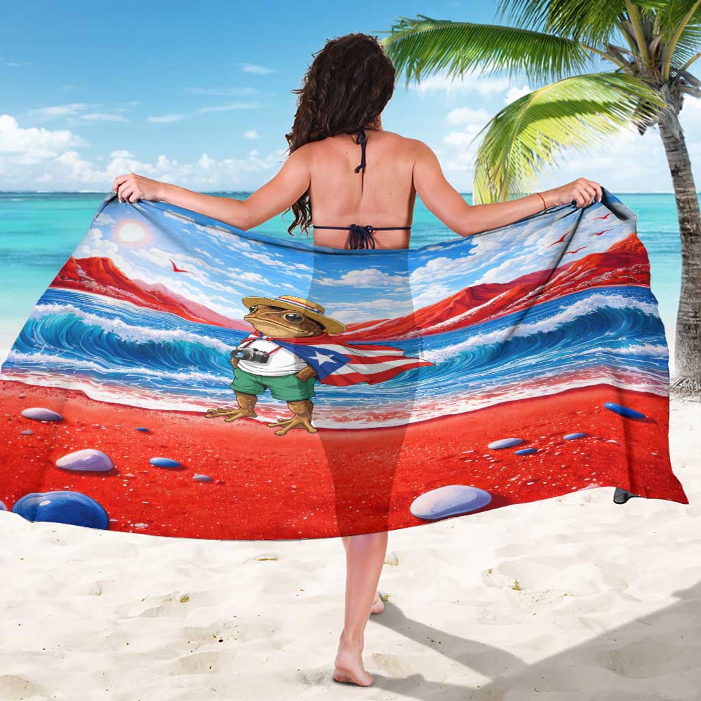 Coqui Frog Puerto Rico Flag Sarong Taino Boricua Puerto Rican