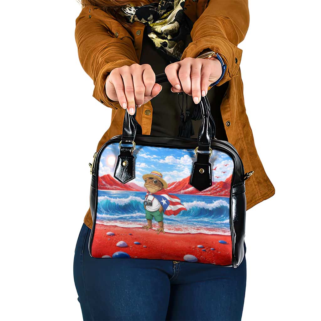 Coqui Frog Puerto Rico Flag Shoulder Handbag Taino Boricua Puerto Rican