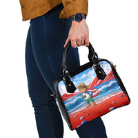 Coqui Frog Puerto Rico Flag Shoulder Handbag Taino Boricua Puerto Rican