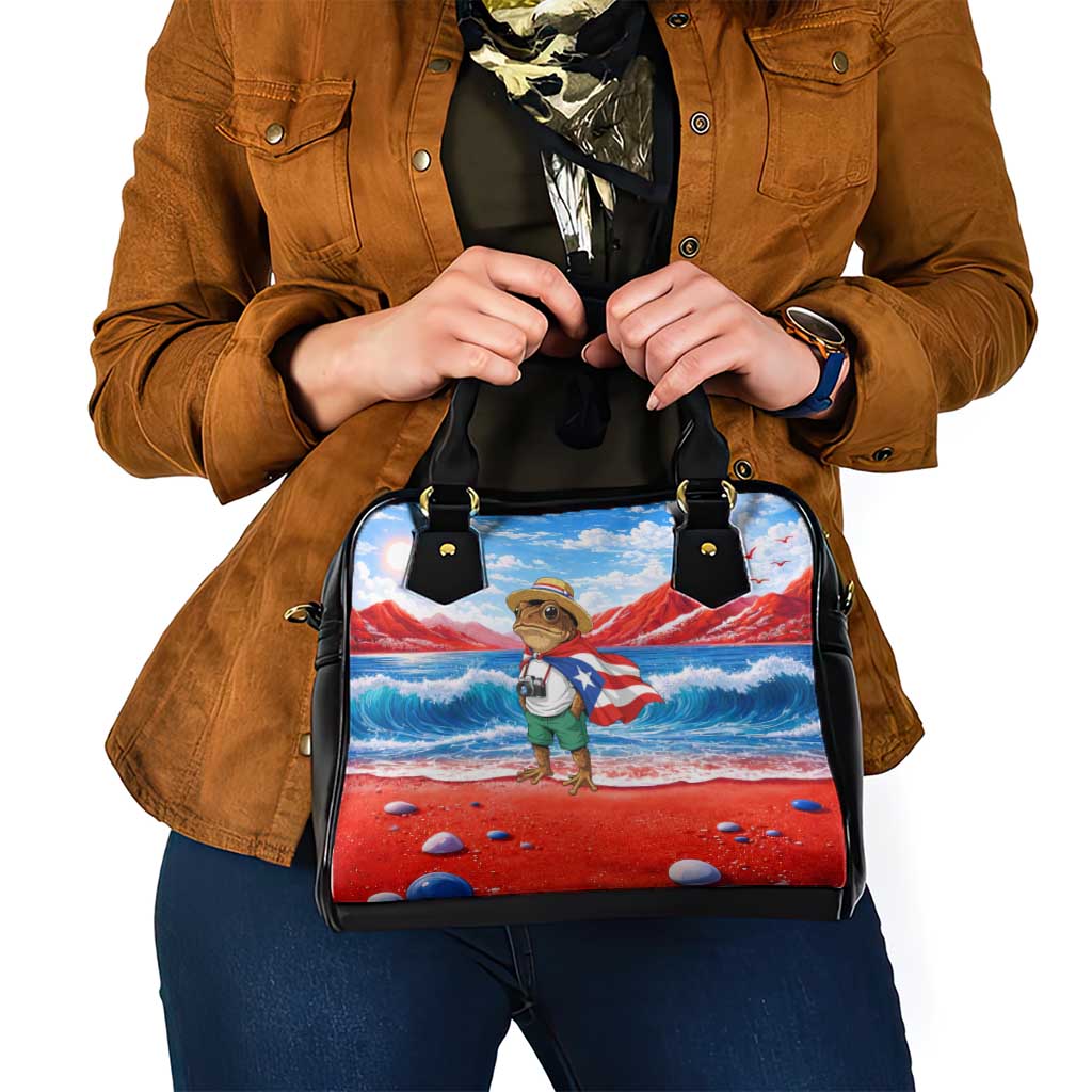 Coqui Frog Puerto Rico Flag Shoulder Handbag Taino Boricua Puerto Rican