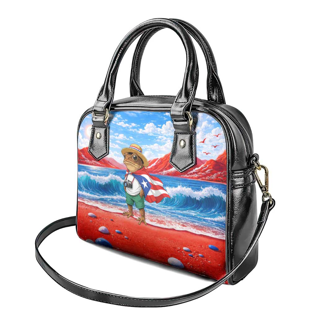 Coqui Frog Puerto Rico Flag Shoulder Handbag Taino Boricua Puerto Rican