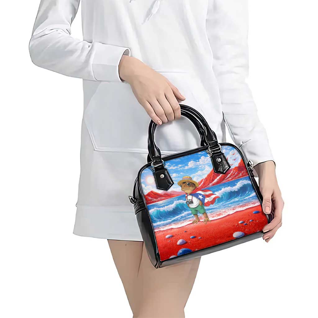 Coqui Frog Puerto Rico Flag Shoulder Handbag Taino Boricua Puerto Rican