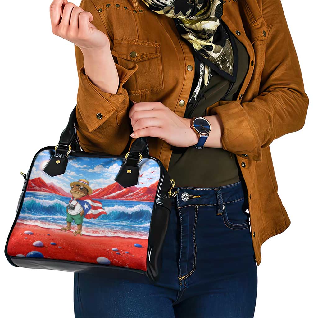 Coqui Frog Puerto Rico Flag Shoulder Handbag Taino Boricua Puerto Rican