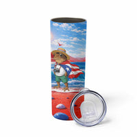 Coqui Frog Puerto Rico Flag Skinny Tumbler Taino Boricua Puerto Rican