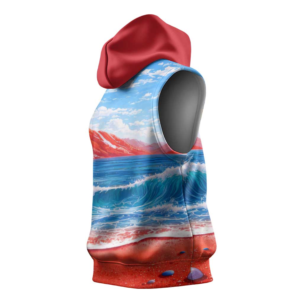 Coqui Frog Puerto Rico Flag Sleeveless Hoodie Taino Boricua Puerto Rican