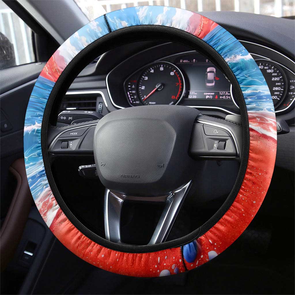 Coqui Frog Puerto Rico Flag Steering Wheel Cover Taino Boricua Puerto Rican