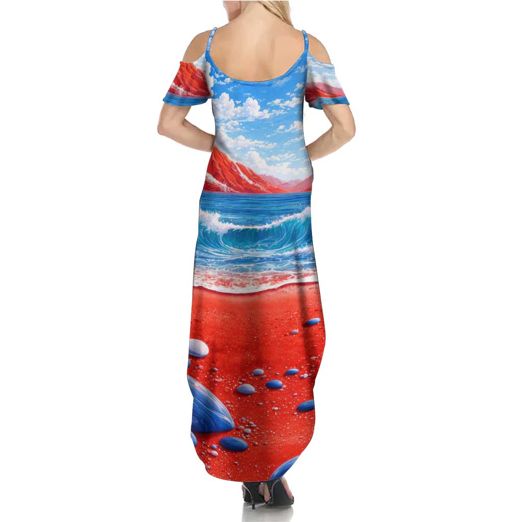 Coqui Frog Puerto Rico Flag Summer Maxi Dress Taino Boricua Puerto Rican