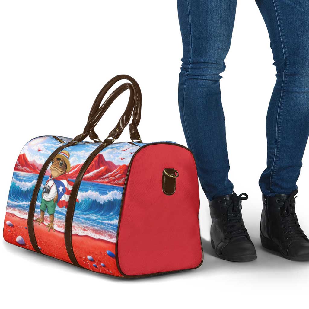 Coqui Frog Puerto Rico Flag Travel Bag Taino Boricua Puerto Rican