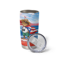 Coqui Frog Puerto Rico Flag Tumbler Cup Taino Boricua Puerto Rican