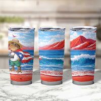 Coqui Frog Puerto Rico Flag Tumbler Cup Taino Boricua Puerto Rican
