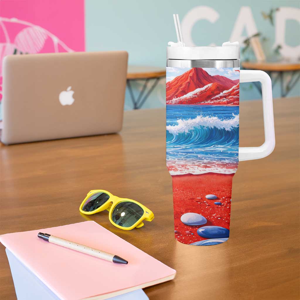 Coqui Frog Puerto Rico Flag Tumbler With Handle Taino Boricua Puerto Rican