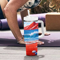 Coqui Frog Puerto Rico Flag Tumbler With Handle Taino Boricua Puerto Rican
