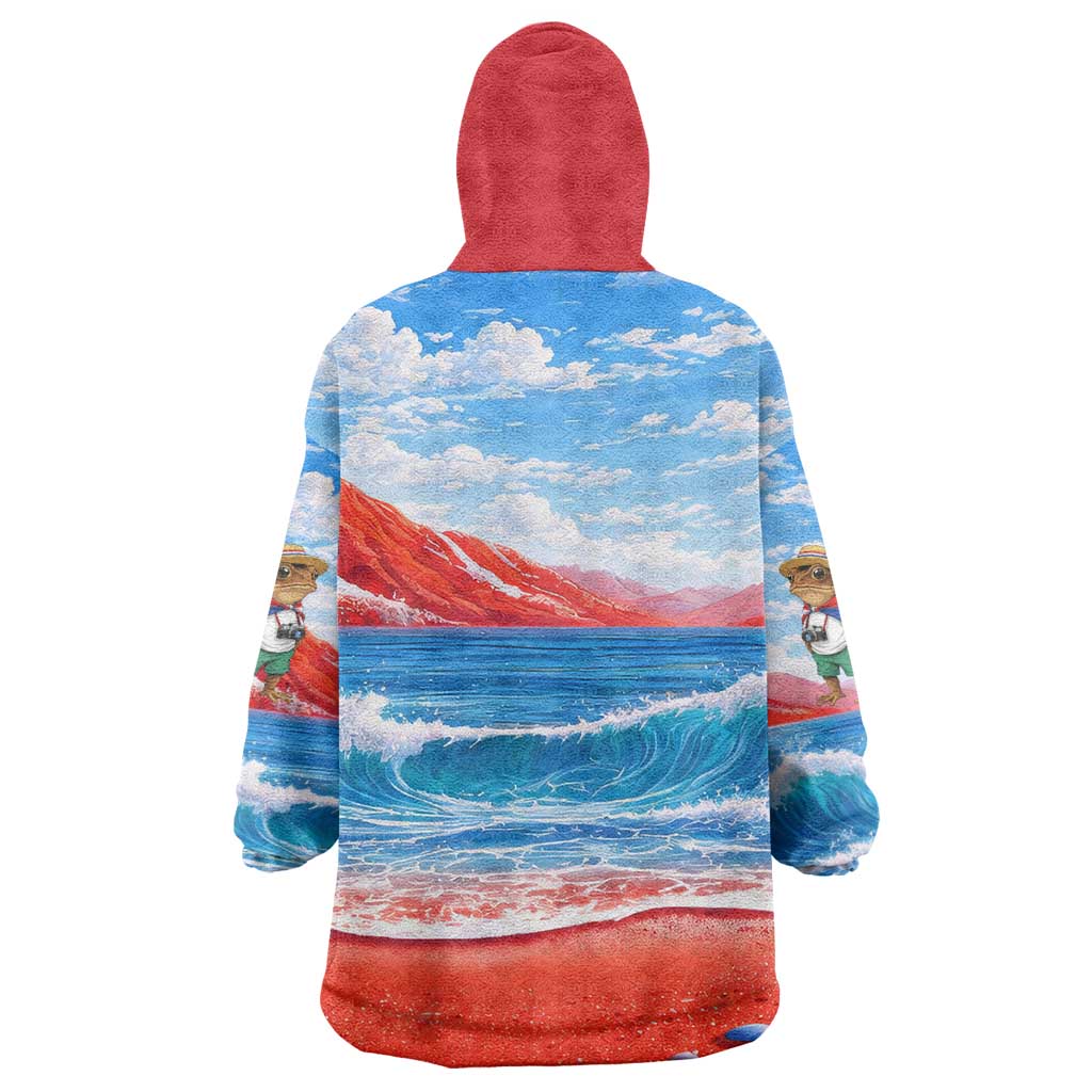 Coqui Frog Puerto Rico Flag Wearable Blanket Hoodie Taino Boricua Puerto Rican
