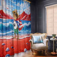 Coqui Frog Puerto Rico Flag Window Curtain Taino Boricua Puerto Rican