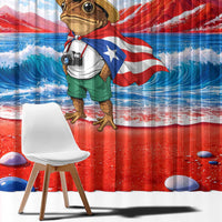 Coqui Frog Puerto Rico Flag Window Curtain Taino Boricua Puerto Rican