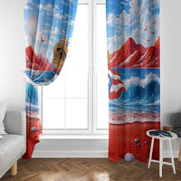 Coqui Frog Puerto Rico Flag Window Curtain Taino Boricua Puerto Rican