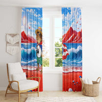 Coqui Frog Puerto Rico Flag Window Curtain Taino Boricua Puerto Rican