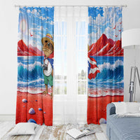 Coqui Frog Puerto Rico Flag Window Curtain Taino Boricua Puerto Rican