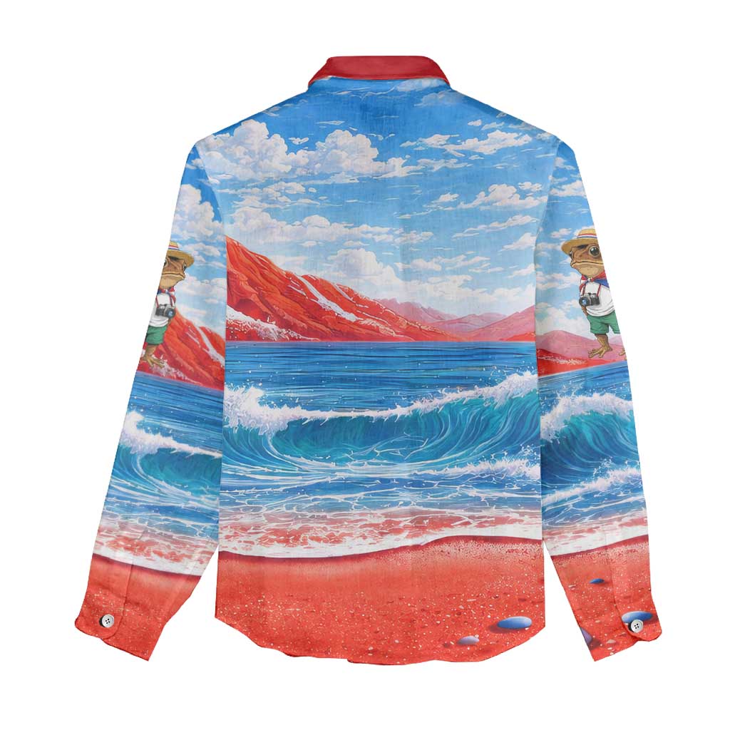 Coqui Frog Puerto Rico Flag Women Casual Shirt Taino Boricua Puerto Rican