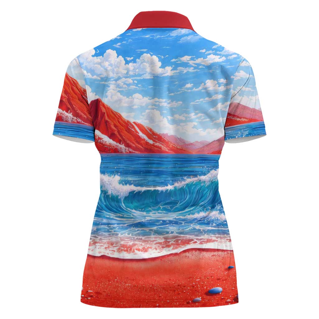 Coqui Frog Puerto Rico Flag Women Polo Shirt Taino Boricua Puerto Rican