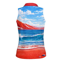 Coqui Frog Puerto Rico Flag Women Sleeveless Polo Shirt Taino Boricua Puerto Rican