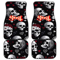 Ghost Valentine Car Mats with Rockets Skull Heart Pattern