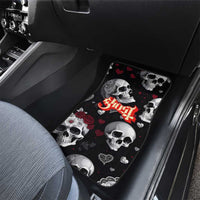 Ghost Valentine Car Mats with Rockets Skull Heart Pattern