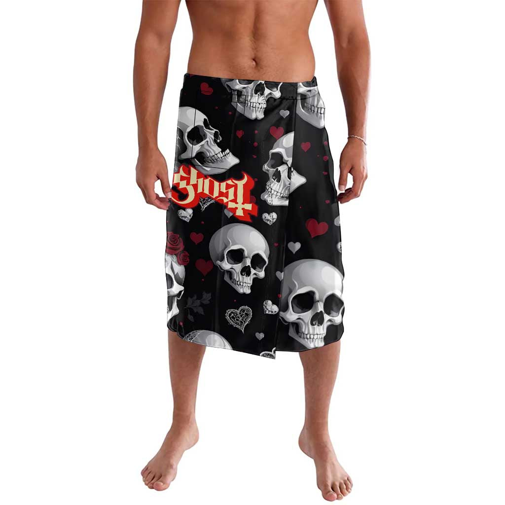 Ghost Valentine Lavalava with Rockets Skull Heart Pattern