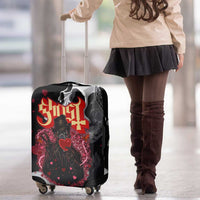 Ghost Valentine Luggage Cover with Rockets Skull Heart Pattern